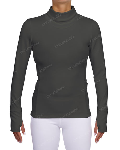 High Neck Long Sleeve Top