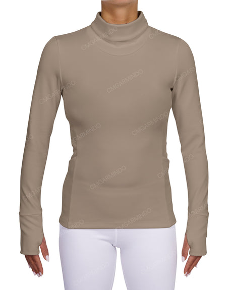 High Neck Long Sleeve Top
