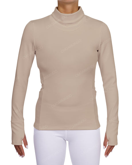 High Neck Long Sleeve Top