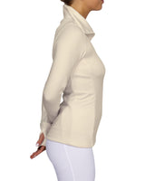 High Neck Zip Up Long Sleeve Top