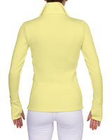 High Neck Zip Up Long Sleeve Top