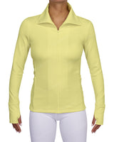 High Neck Zip Up Long Sleeve Top