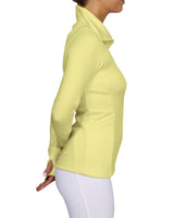 High Neck Zip Up Long Sleeve Top