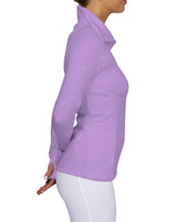 High Neck Zip Up Long Sleeve Top