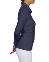 High Neck Zip Up Long Sleeve Top