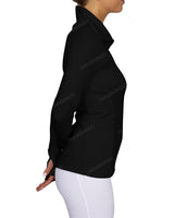 High Neck Zip Up Long Sleeve Top