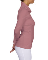 High Neck Zip Up Long Sleeve Top
