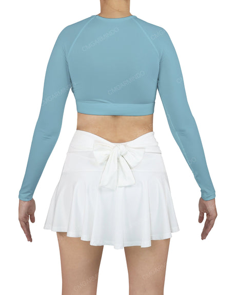 Crew Neck Long Sleeve Crop Top