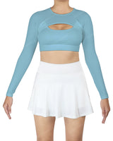 Crew Neck Long Sleeve Crop Top
