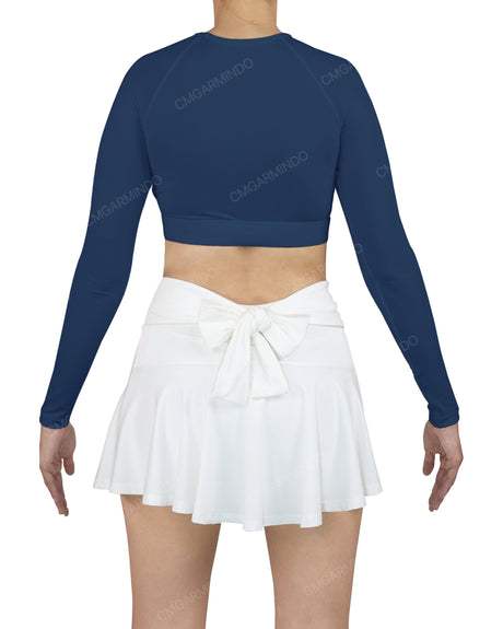 Crew Neck Long Sleeve Crop Top