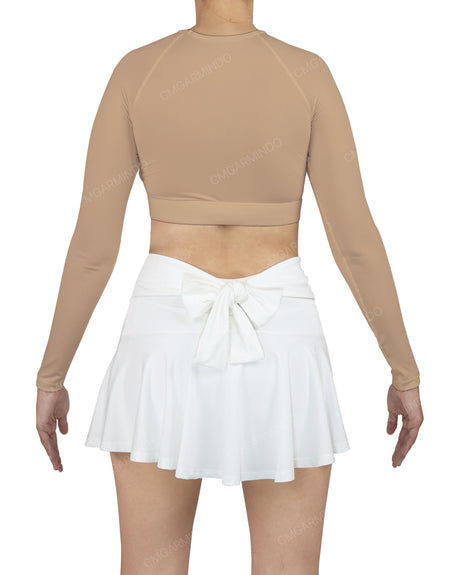 Crew Neck Long Sleeve Crop Top