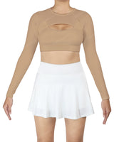 Crew Neck Long Sleeve Crop Top