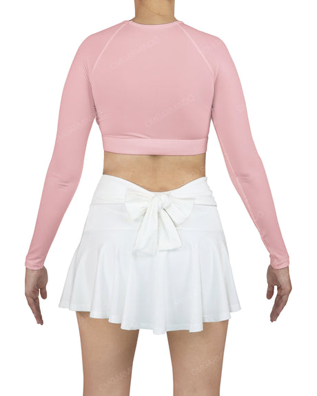 Crew Neck Long Sleeve Crop Top
