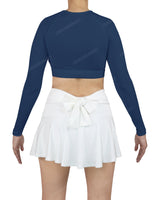 Crew Neck Long Sleeve Crop Top