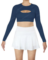 Crew Neck Long Sleeve Crop Top