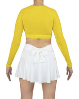 Crew Neck Long Sleeve Crop Top