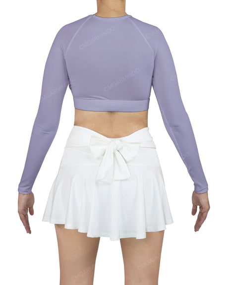 Crew Neck Long Sleeve Crop Top