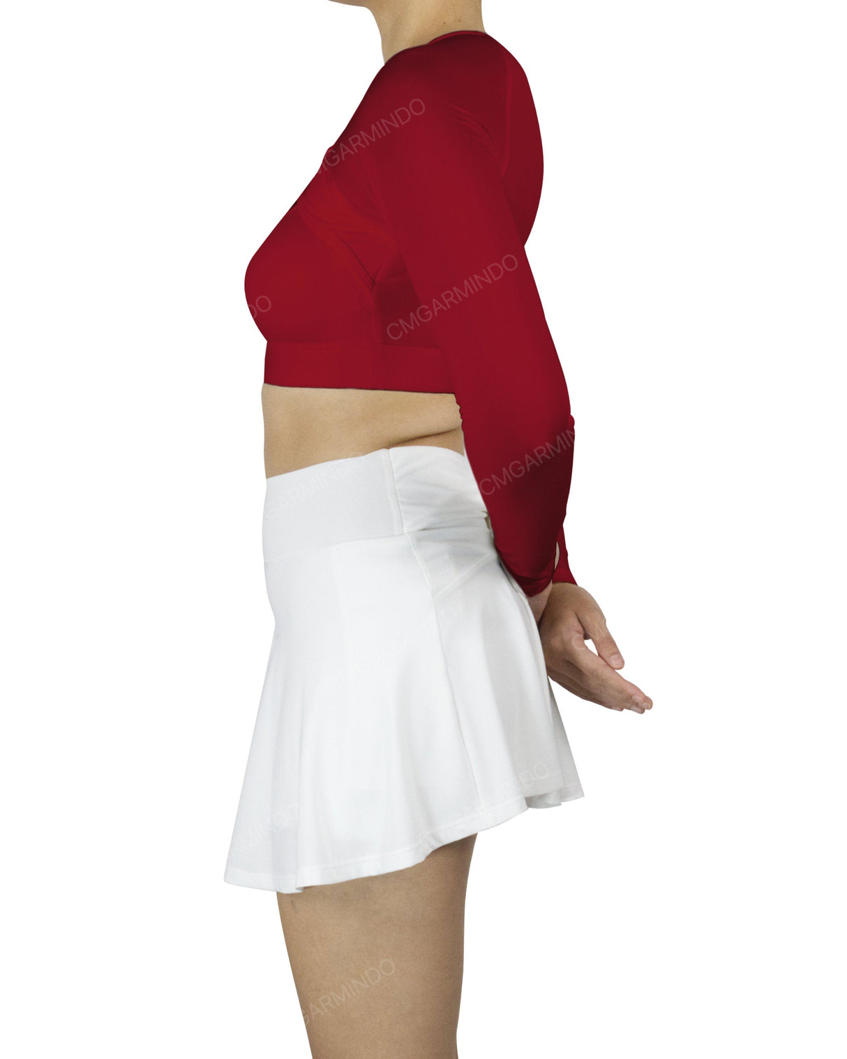 Crew Neck Long Sleeve Crop Top