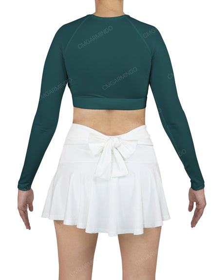 Crew Neck Long Sleeve Crop Top