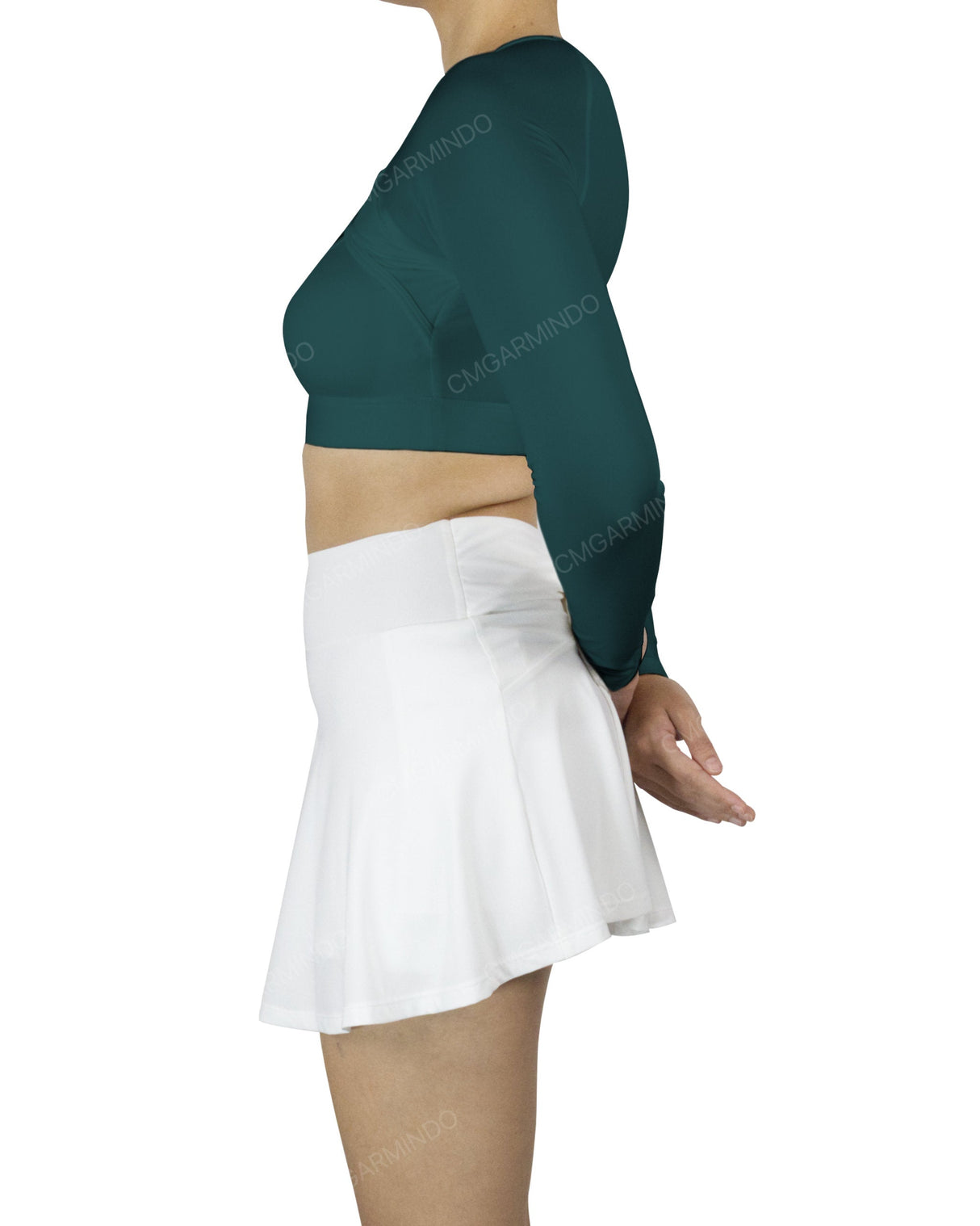 Crew Neck Long Sleeve Crop Top