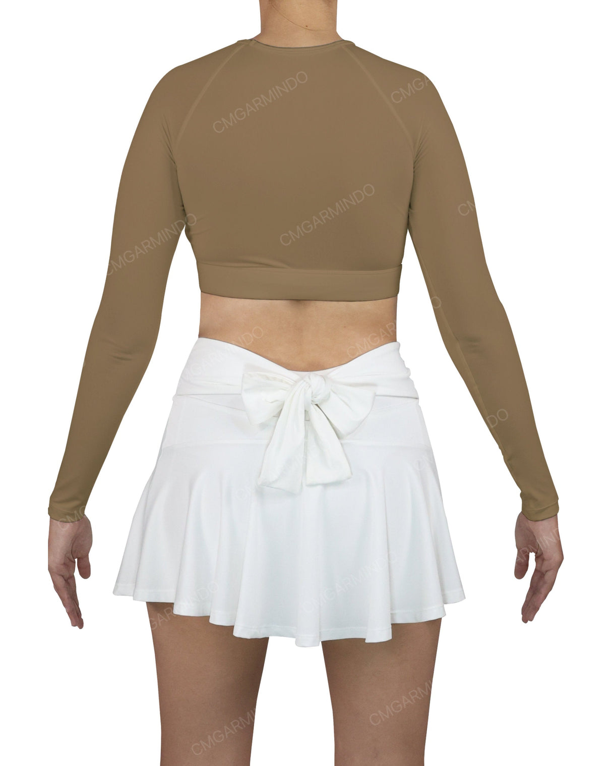 Crew Neck Long Sleeve Crop Top