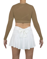 Crew Neck Long Sleeve Crop Top