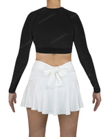Crew Neck Long Sleeve Crop Top