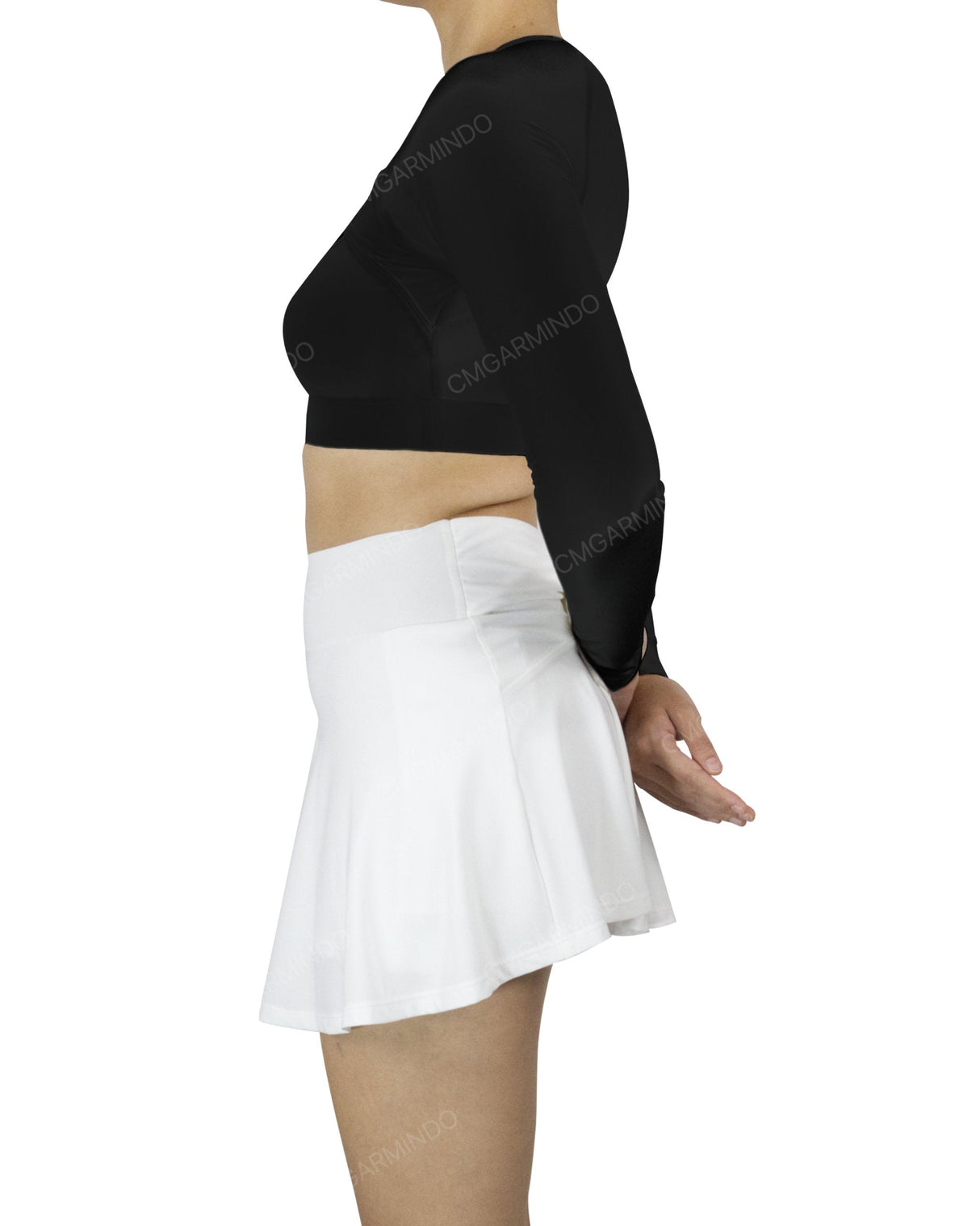 Crew Neck Long Sleeve Crop Top