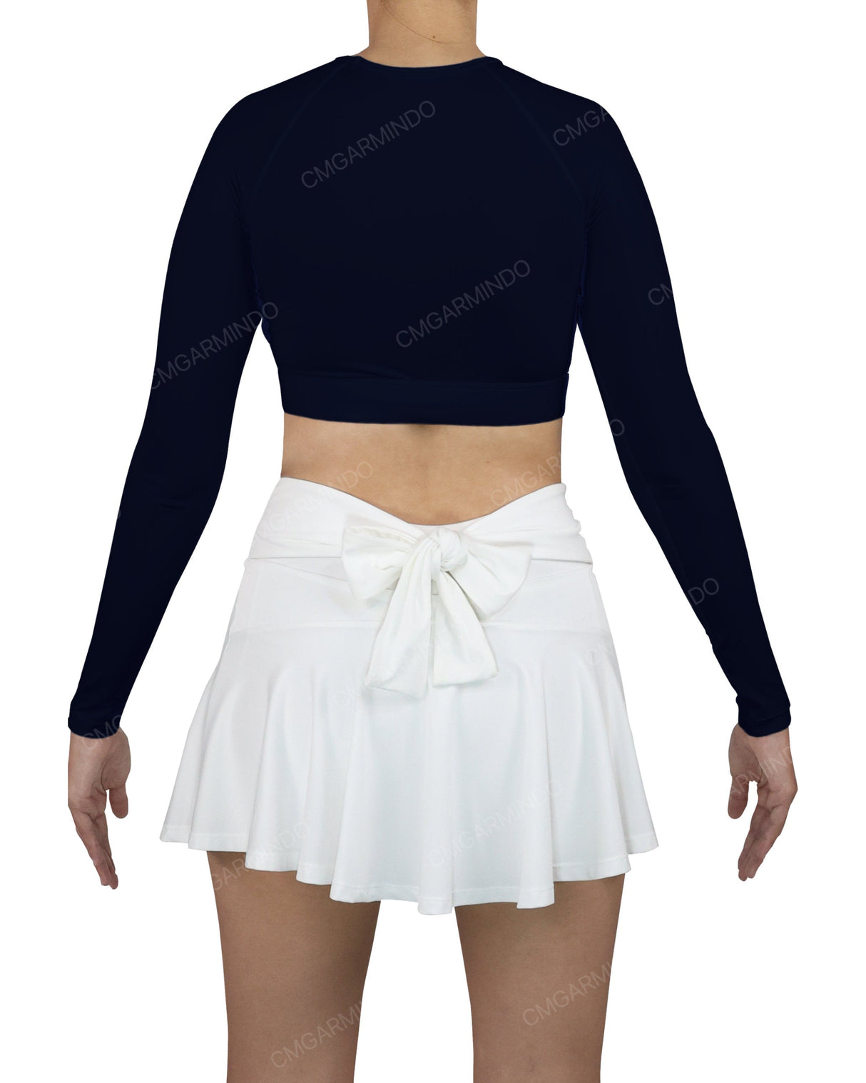 Crew Neck Long Sleeve Crop Top