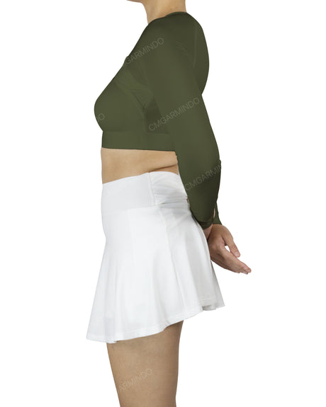Crew Neck Long Sleeve Crop Top