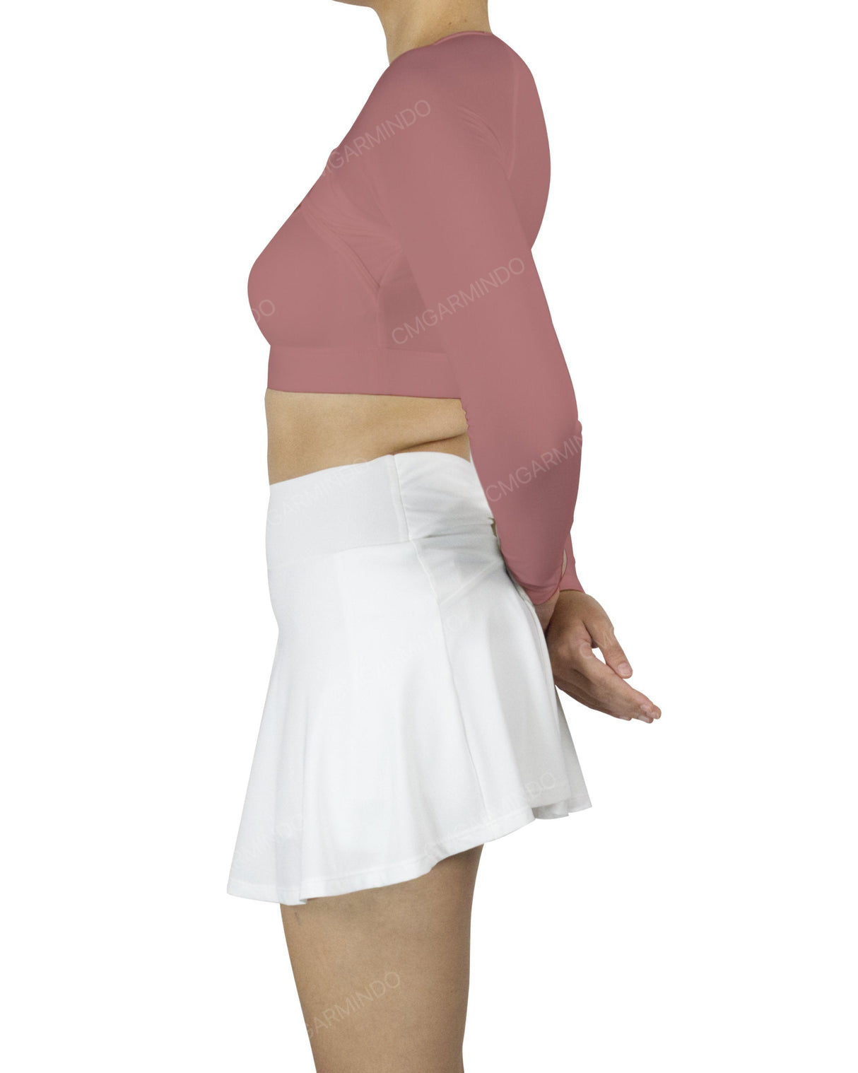 Crew Neck Long Sleeve Crop Top