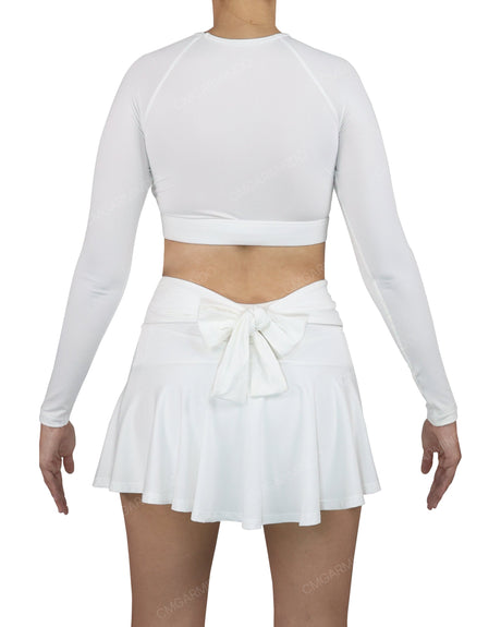 Crew Neck Long Sleeve Crop Top