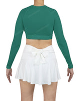 Crew Neck Long Sleeve Crop Top