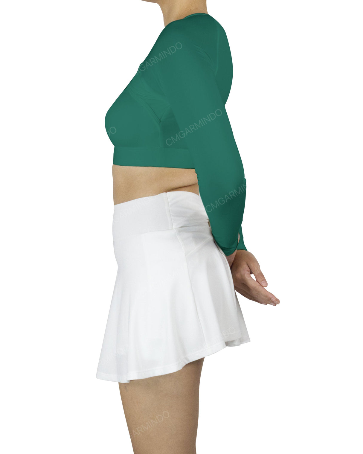 Crew Neck Long Sleeve Crop Top