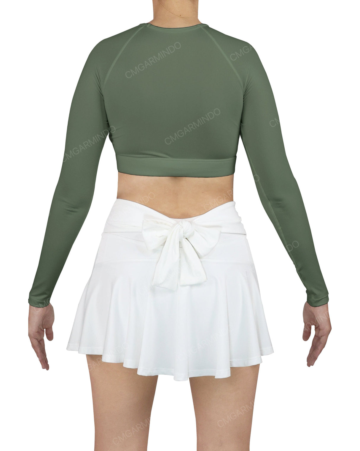 Crew Neck Long Sleeve Crop Top