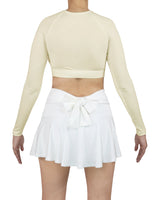 Crew Neck Long Sleeve Crop Top
