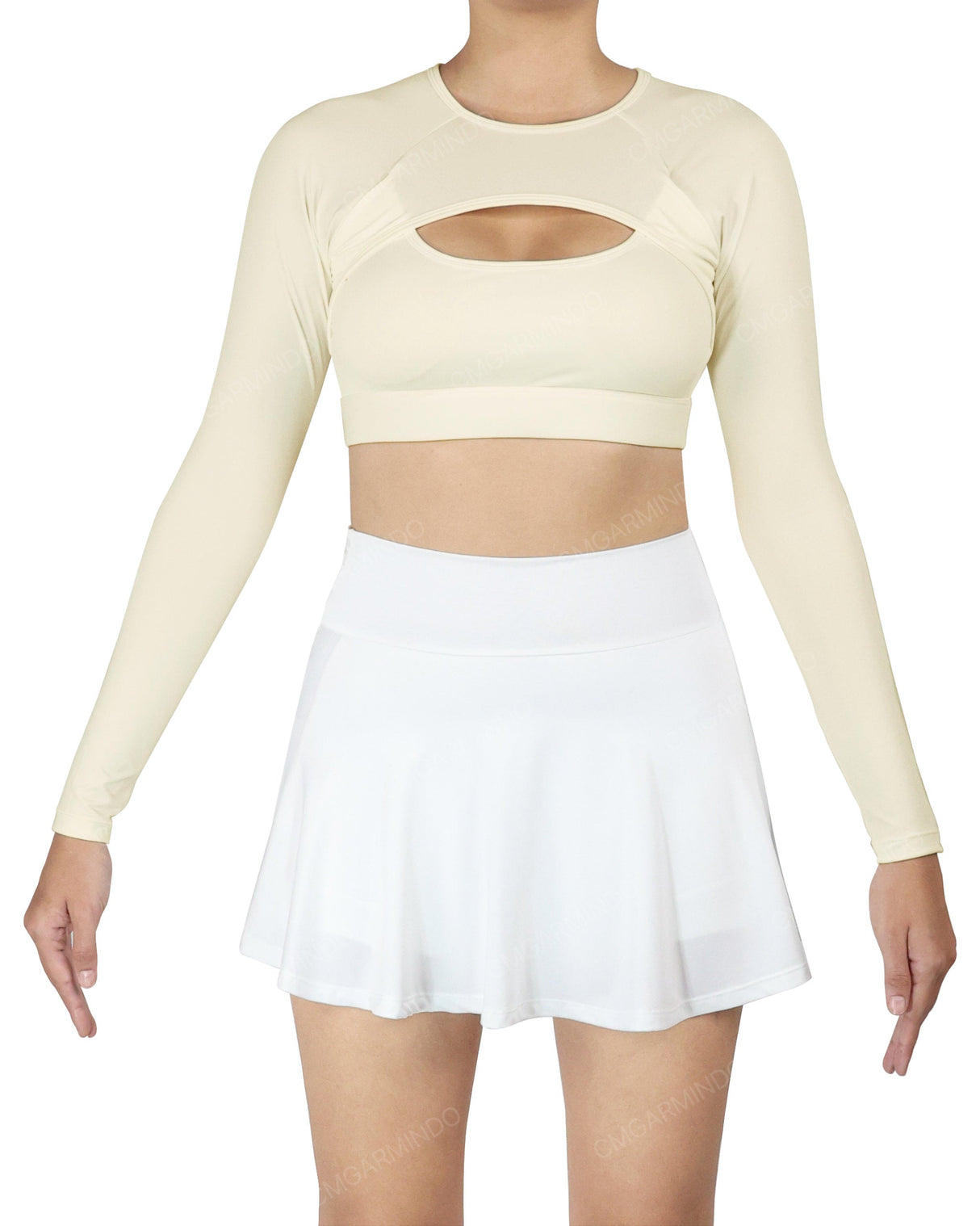 Crew Neck Long Sleeve Crop Top
