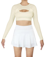 Crew Neck Long Sleeve Crop Top
