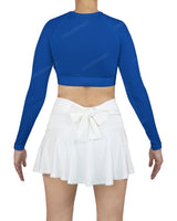 Crew Neck Long Sleeve Crop Top