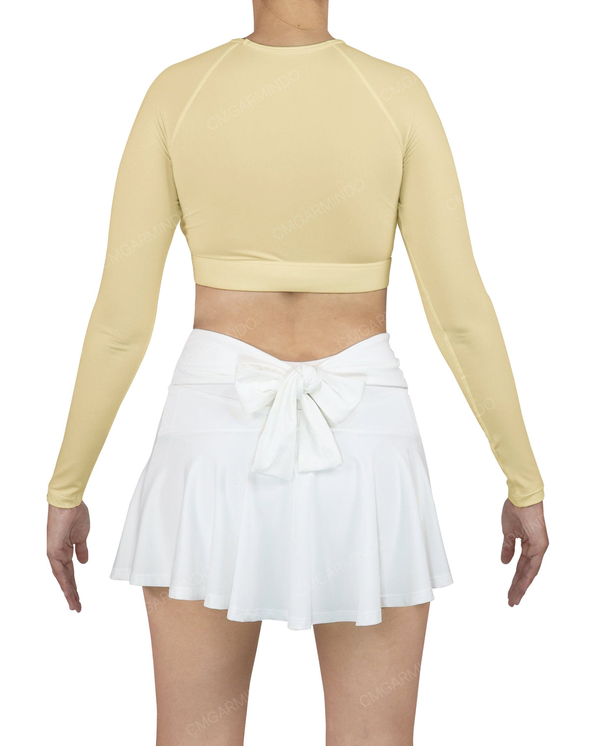Crew Neck Long Sleeve Crop Top