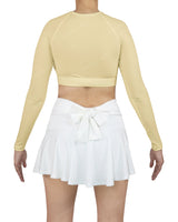 Crew Neck Long Sleeve Crop Top