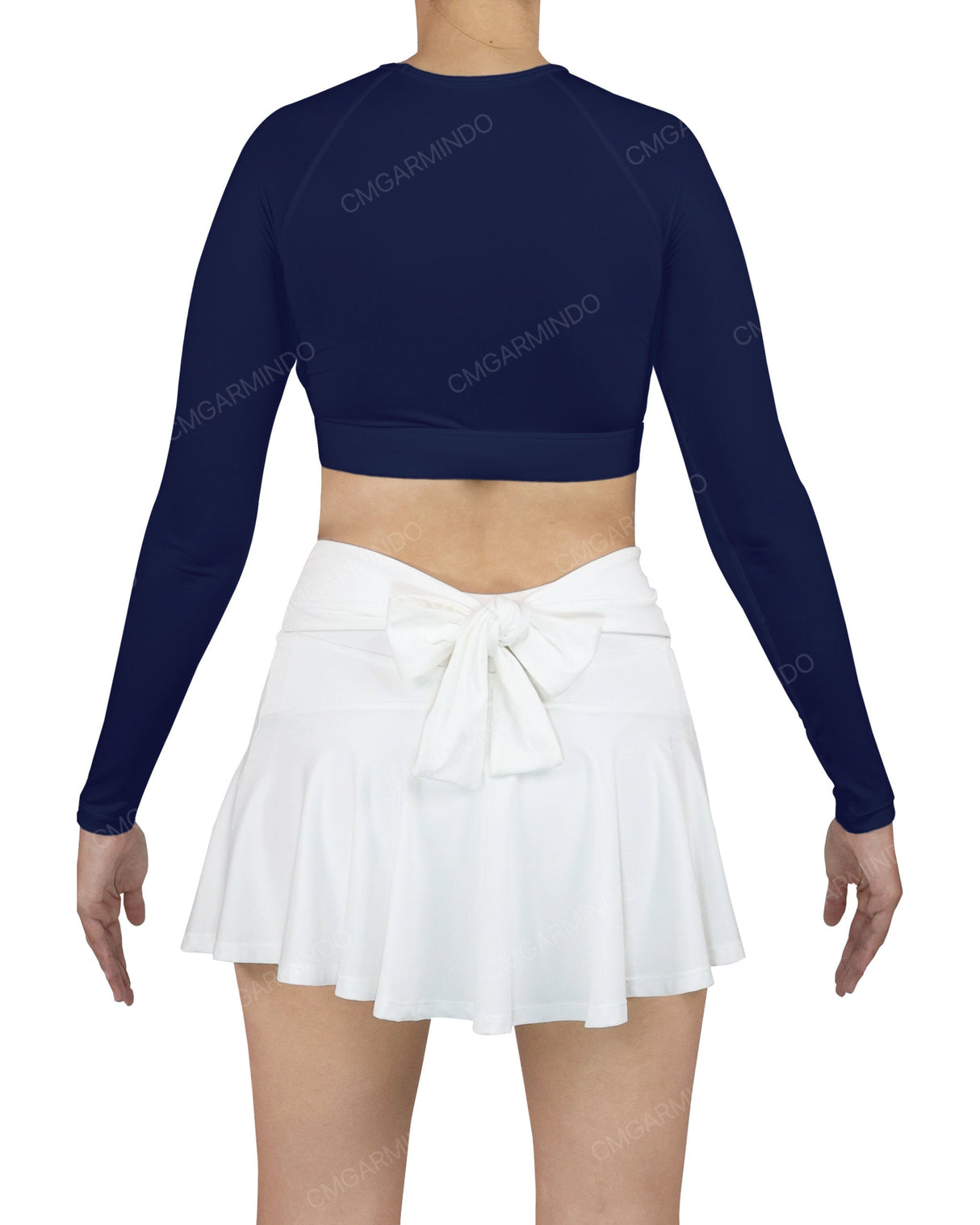 Crew Neck Long Sleeve Crop Top