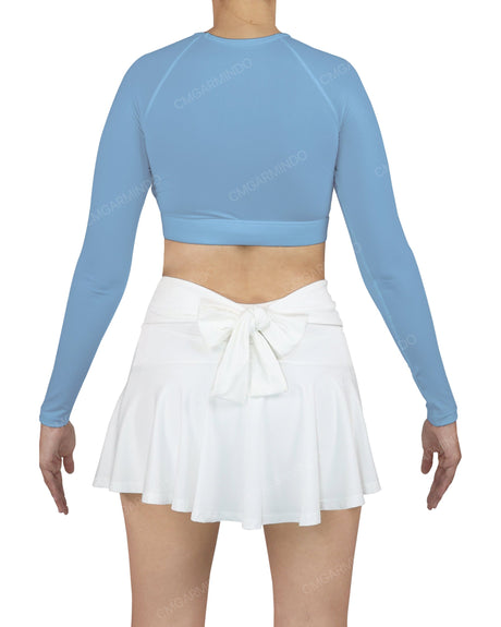 Crew Neck Long Sleeve Crop Top