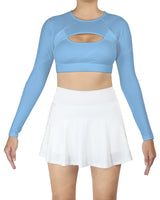 Crew Neck Long Sleeve Crop Top
