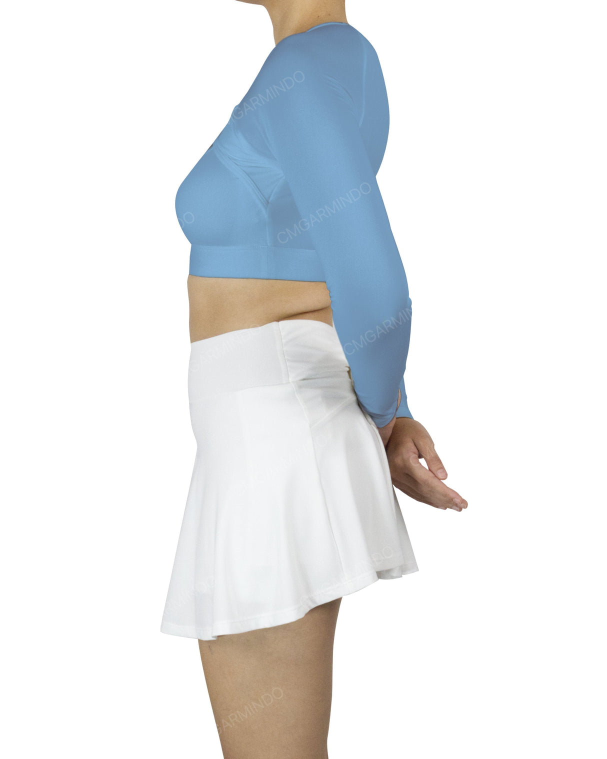 Crew Neck Long Sleeve Crop Top
