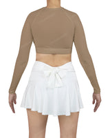Crew Neck Long Sleeve Crop Top