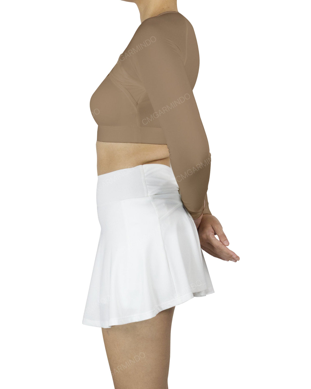 Crew Neck Long Sleeve Crop Top