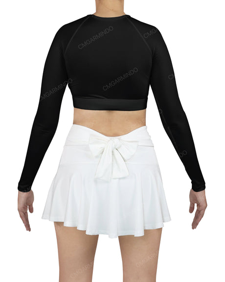 Crew Neck Long Sleeve Crop Top