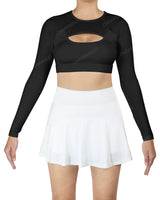 Crew Neck Long Sleeve Crop Top