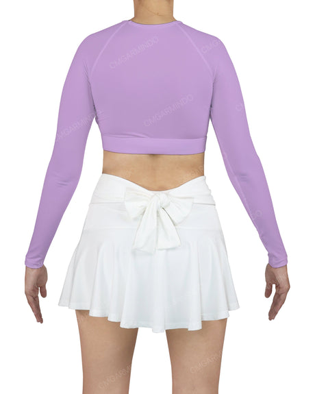 Crew Neck Long Sleeve Crop Top
